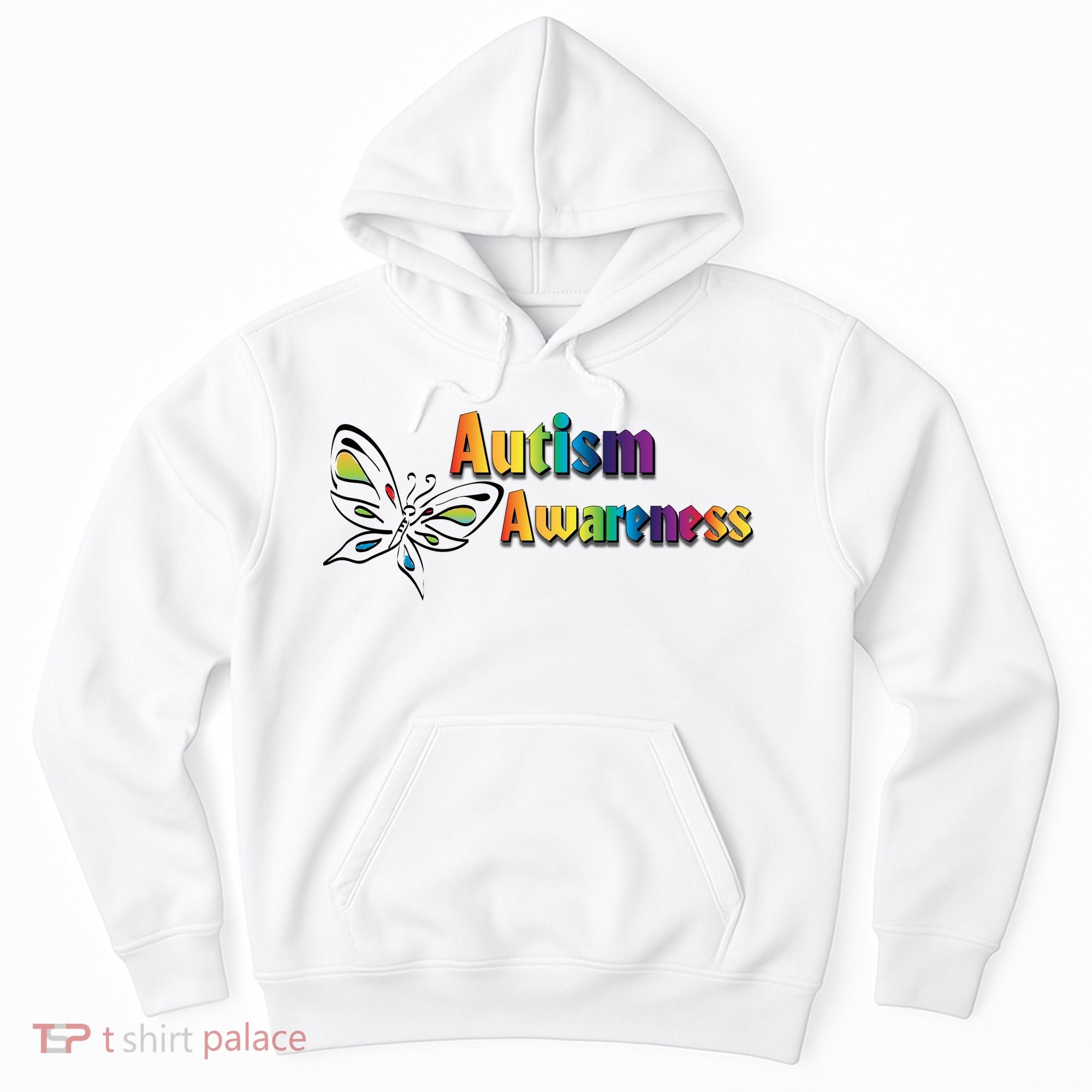 Autism Awareness Month Minimalist Butterfly Hoodie