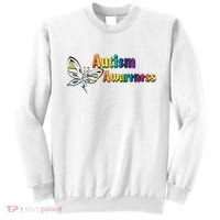 Autism Awareness Month Minimalist Butterfly Sweatshirt thumb 0