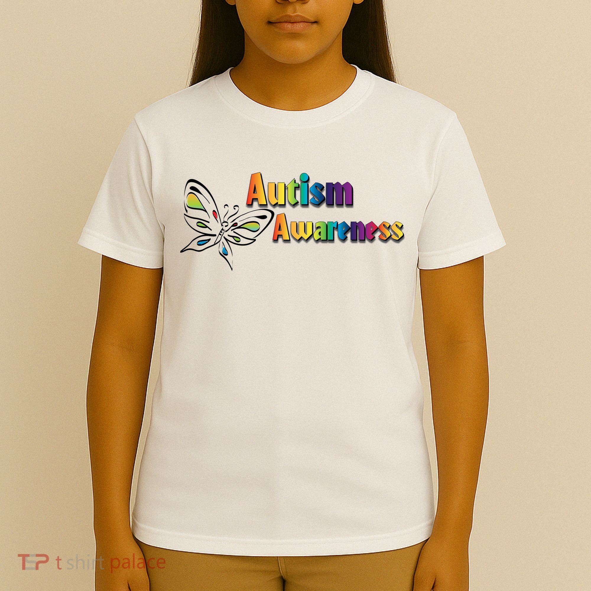Autism Awareness Month Minimalist Butterfly T-Shirt