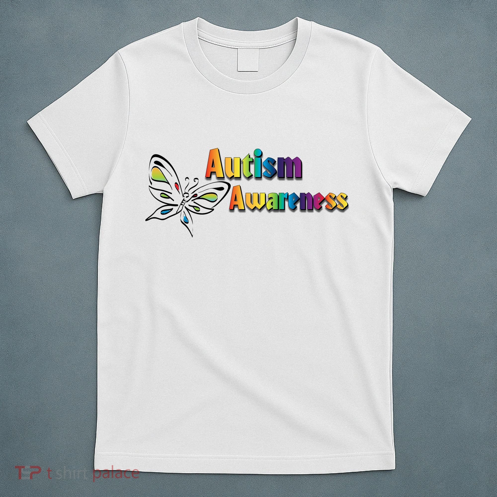 Autism Awareness Month Minimalist Butterfly T-Shirt