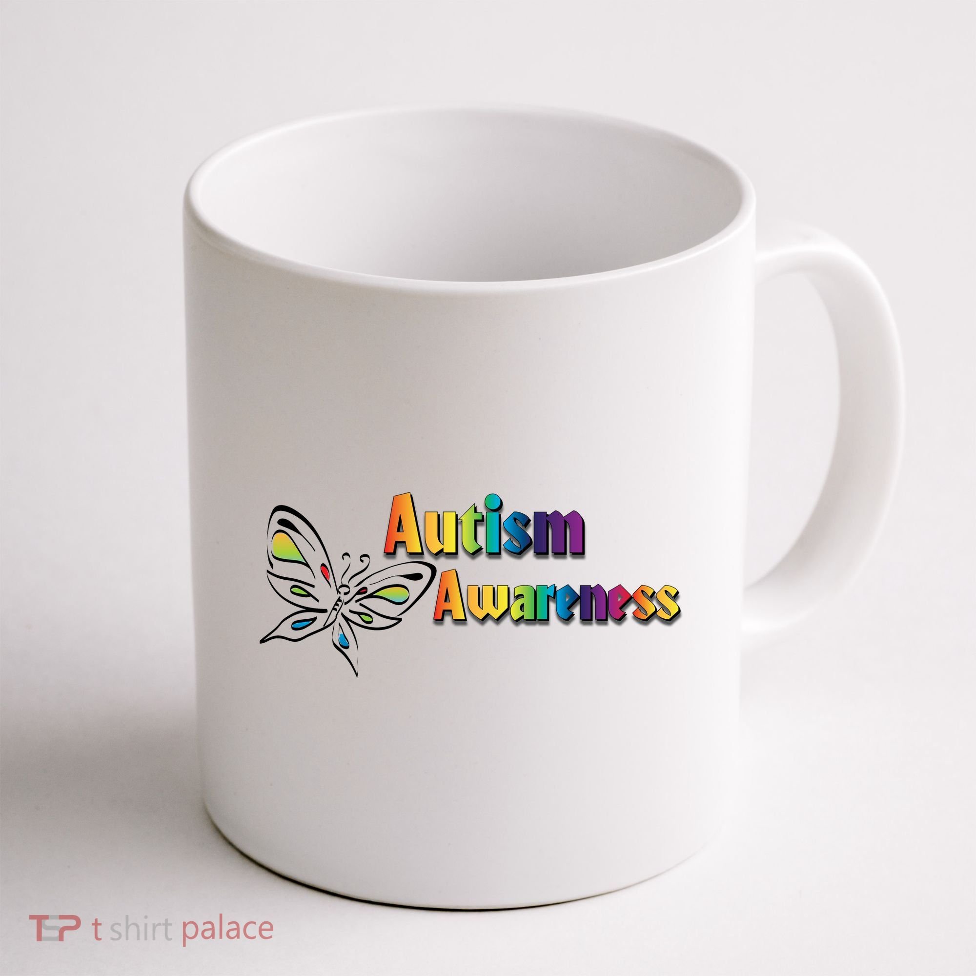 Autism Awareness Month Minimalist Butterfly Coffee Mug