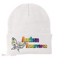 Autism Awareness Month Minimalist Butterfly Beanie thumb 0