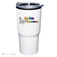 Autism Awareness Month Minimalist Butterfly Tumbler thumb 0