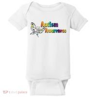Autism Awareness Month Minimalist Butterfly Baby Bodysuit thumb 0