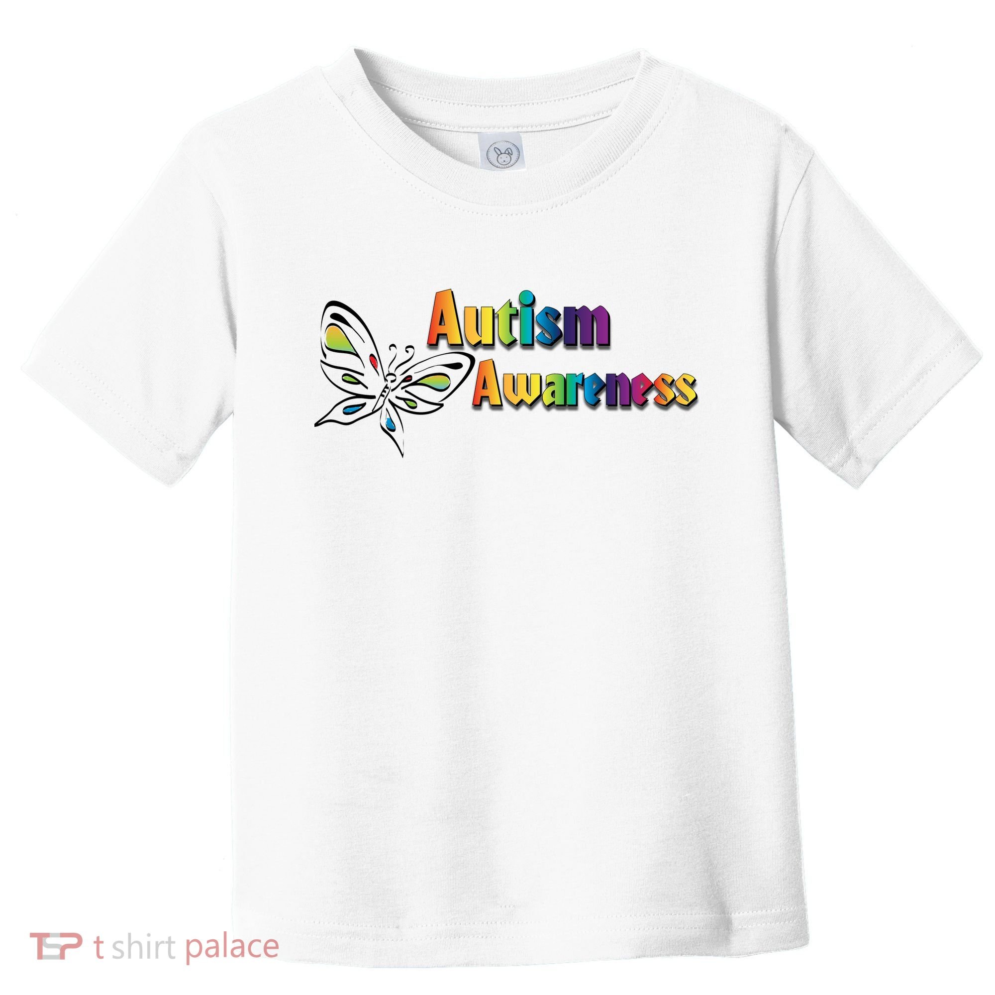 Autism Awareness Month Minimalist Butterfly Toddler T-Shirt