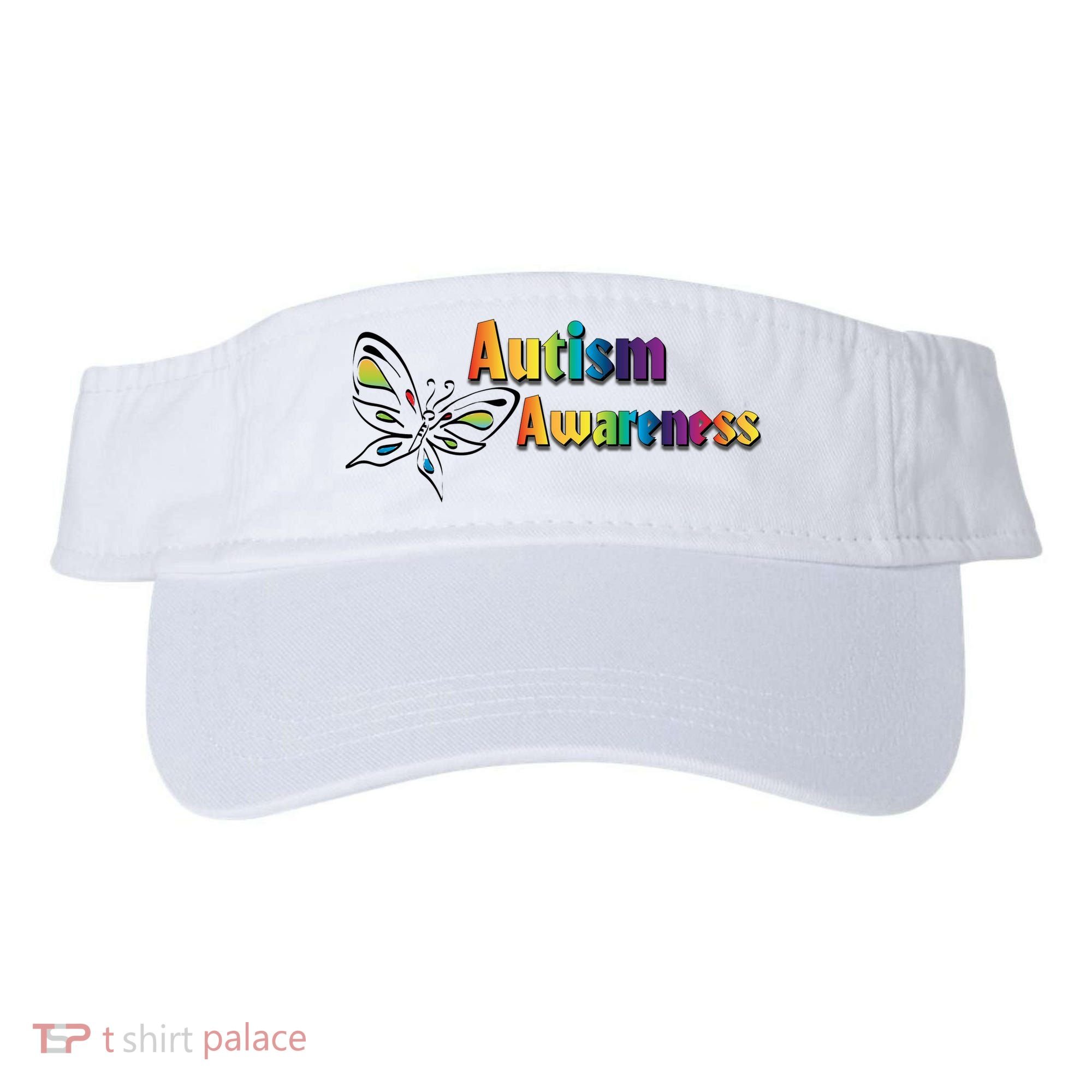 Autism Awareness Month Minimalist Butterfly Visor