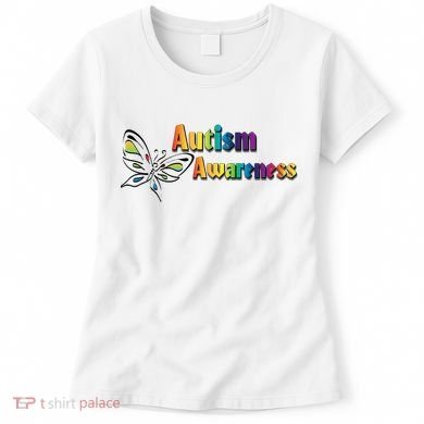 Autism Awareness Month Minimalist Butterfly Women's T-Shirt