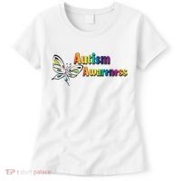 Autism Awareness Month Minimalist Butterfly Women's T-Shirt thumb 0