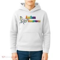Autism Awareness Month Minimalist Butterfly Kids Hoodie thumb 4