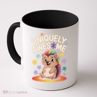 Autism Awareness Month Hedgehog Acceptance Neurodiversity Coffee Mug thumb 0