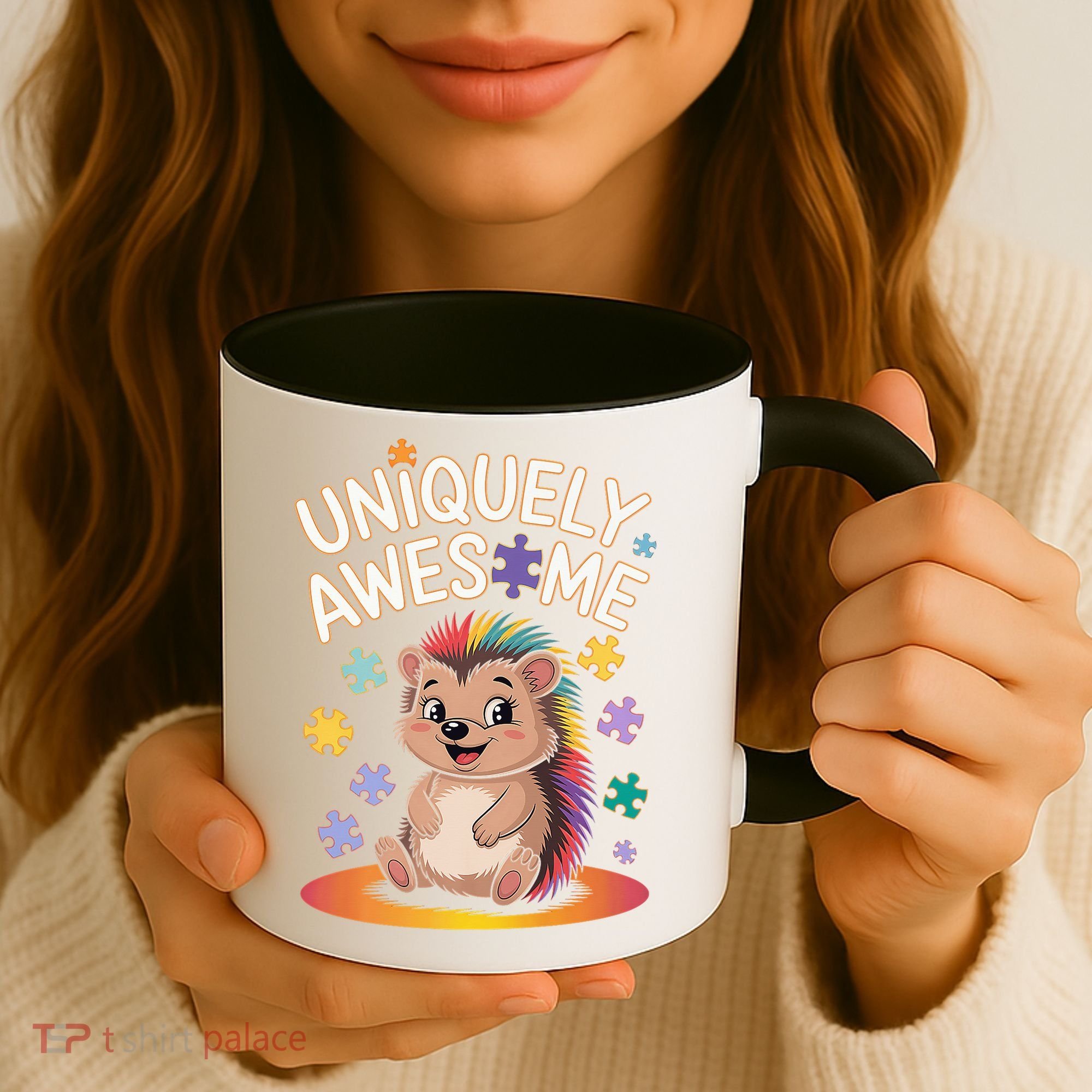 Autism Awareness Month Hedgehog Acceptance Neurodiversity Coffee Mug