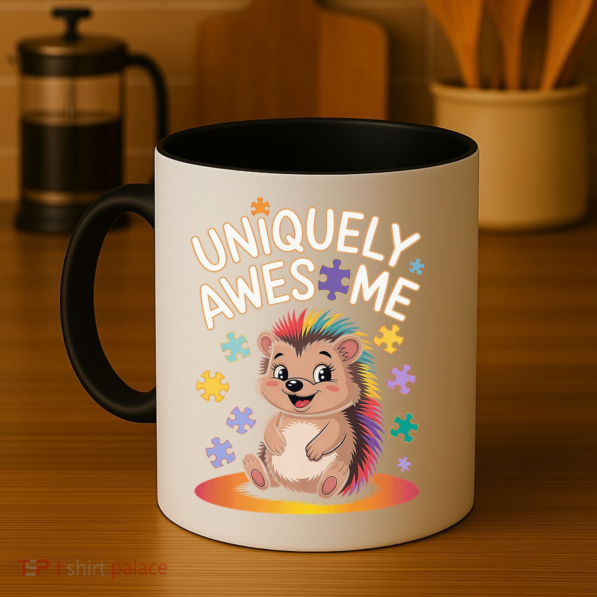 Autism Awareness Month Hedgehog Acceptance Neurodiversity Coffee Mug