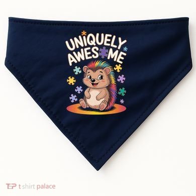 Autism Awareness Month Hedgehog Acceptance Neurodiversity USA-Made Doggie Bandana