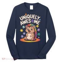Autism Awareness Month Hedgehog Acceptance Neurodiversity Long Sleeve Shirt thumb 0
