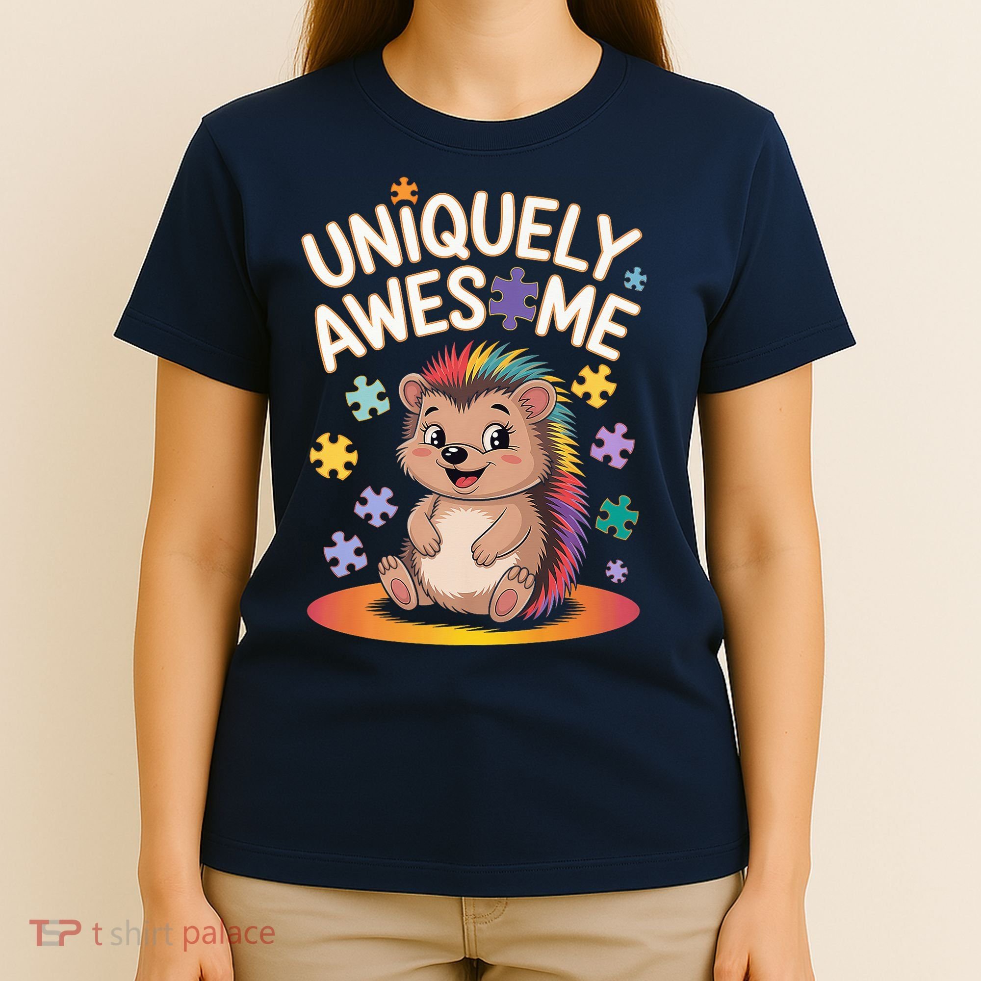 Autism Awareness Month Hedgehog Acceptance Neurodiversity T-Shirt
