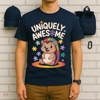 Autism Awareness Month Hedgehog Acceptance Neurodiversity T-Shirt thumb 6