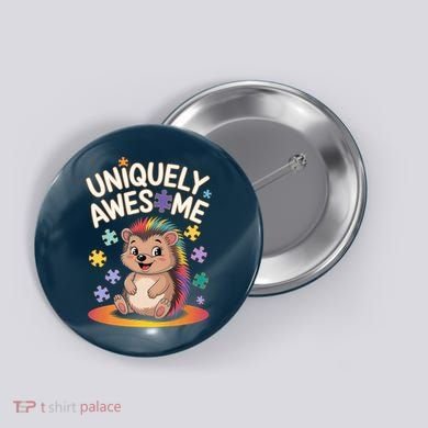 Autism Awareness Month Hedgehog Acceptance Neurodiversity Button