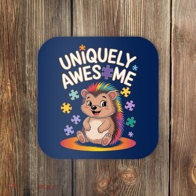 Autism Awareness Month Hedgehog Acceptance Neurodiversity Coaster