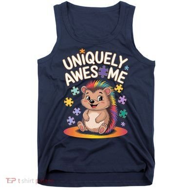 Autism Awareness Month Hedgehog Acceptance Neurodiversity Tank Top