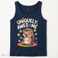 Autism Awareness Month Hedgehog Acceptance Neurodiversity Tank Top thumb 2