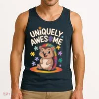 Autism Awareness Month Hedgehog Acceptance Neurodiversity Tank Top thumb 3