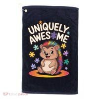 Autism Awareness Month Hedgehog Acceptance Neurodiversity Golf Towel thumb 0
