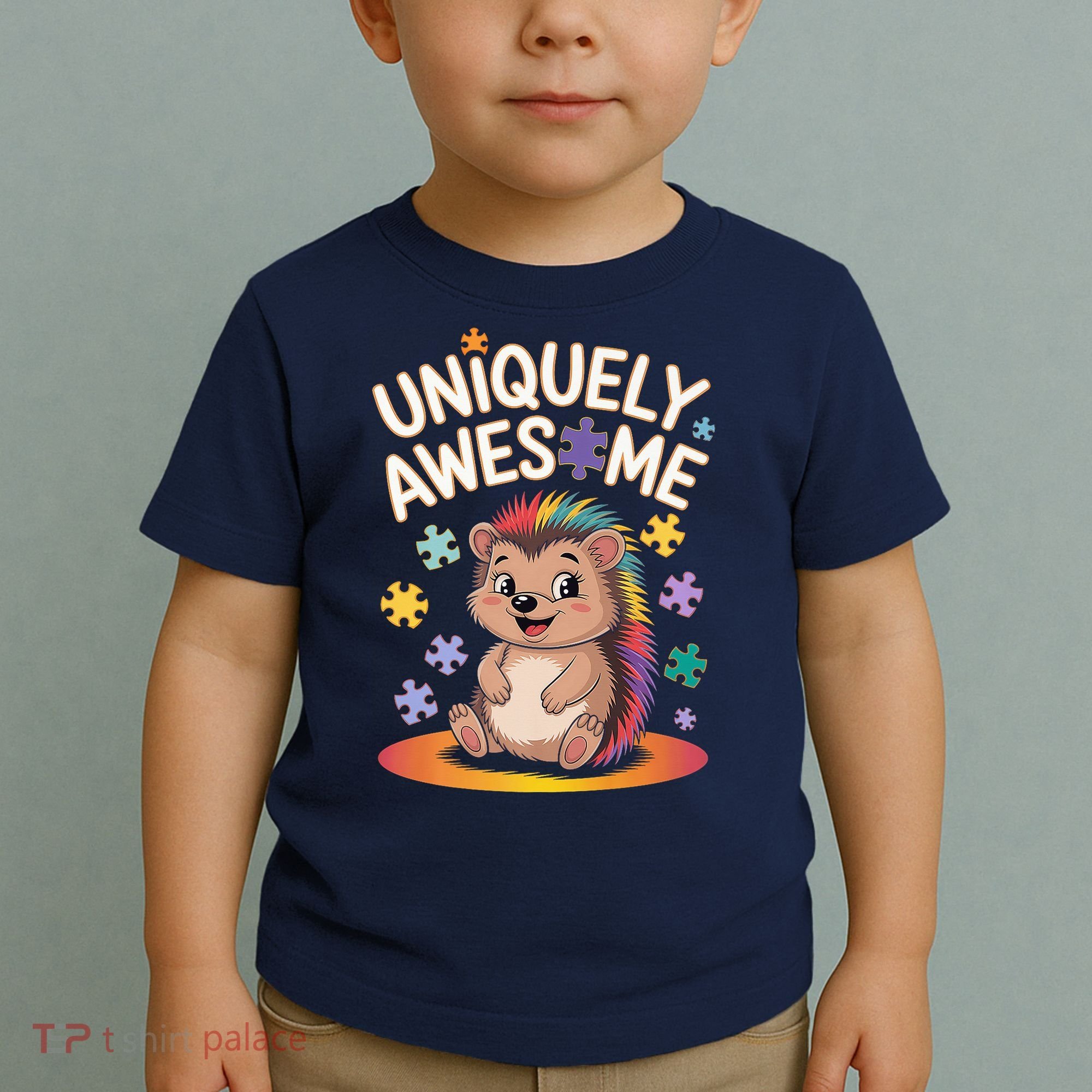 Autism Awareness Month Hedgehog Acceptance Neurodiversity Toddler T-Shirt