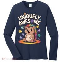 Autism Awareness Month Hedgehog Acceptance Neurodiversity Women's Long Sleeve Shirt thumb 0