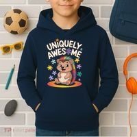 Autism Awareness Month Hedgehog Acceptance Neurodiversity Kids Hoodie thumb 2