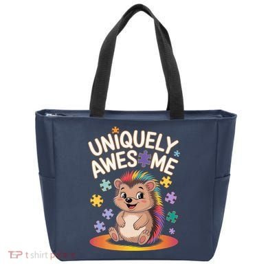 Autism Awareness Month Hedgehog Acceptance Neurodiversity Tote Bag