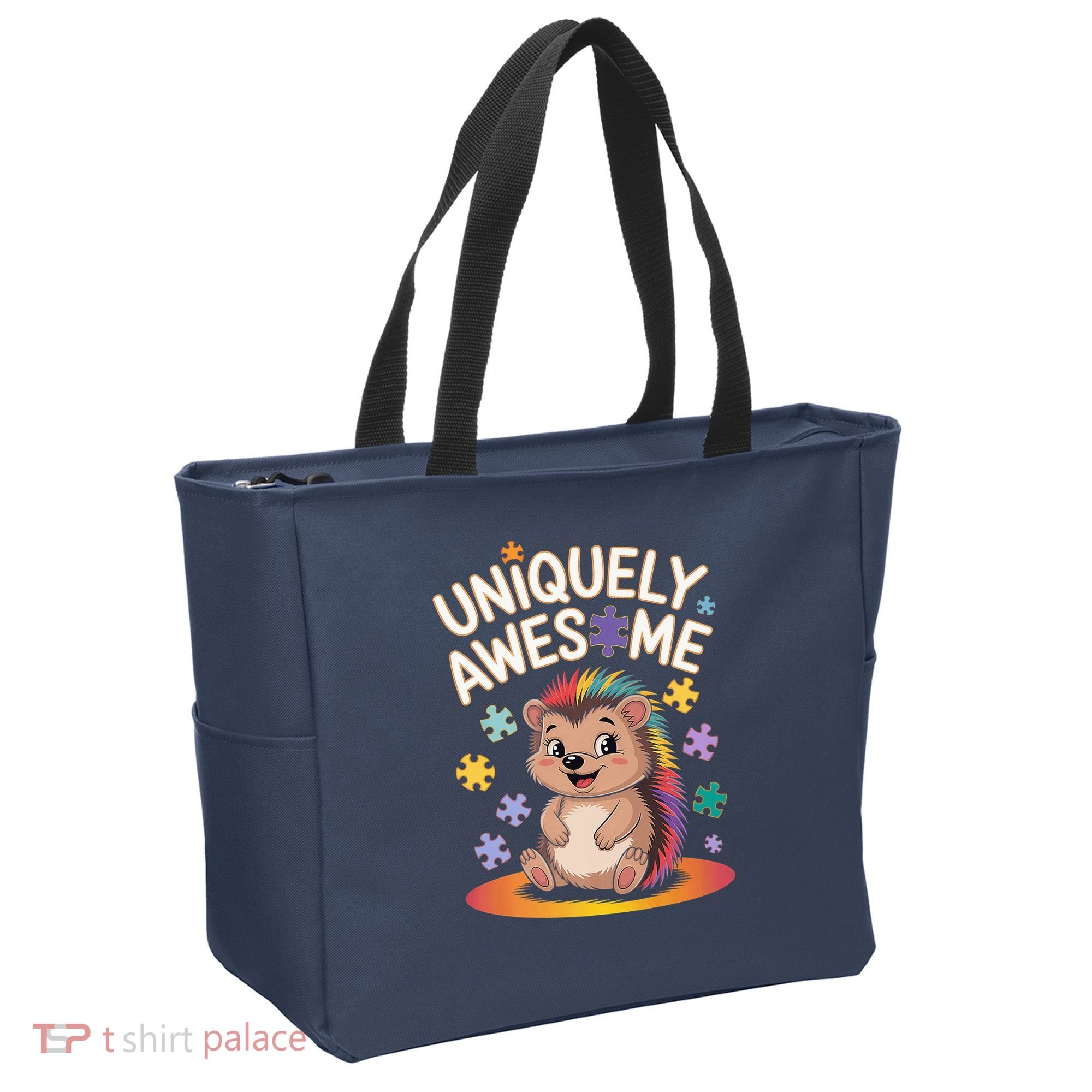 Autism Awareness Month Hedgehog Acceptance Neurodiversity Tote Bag