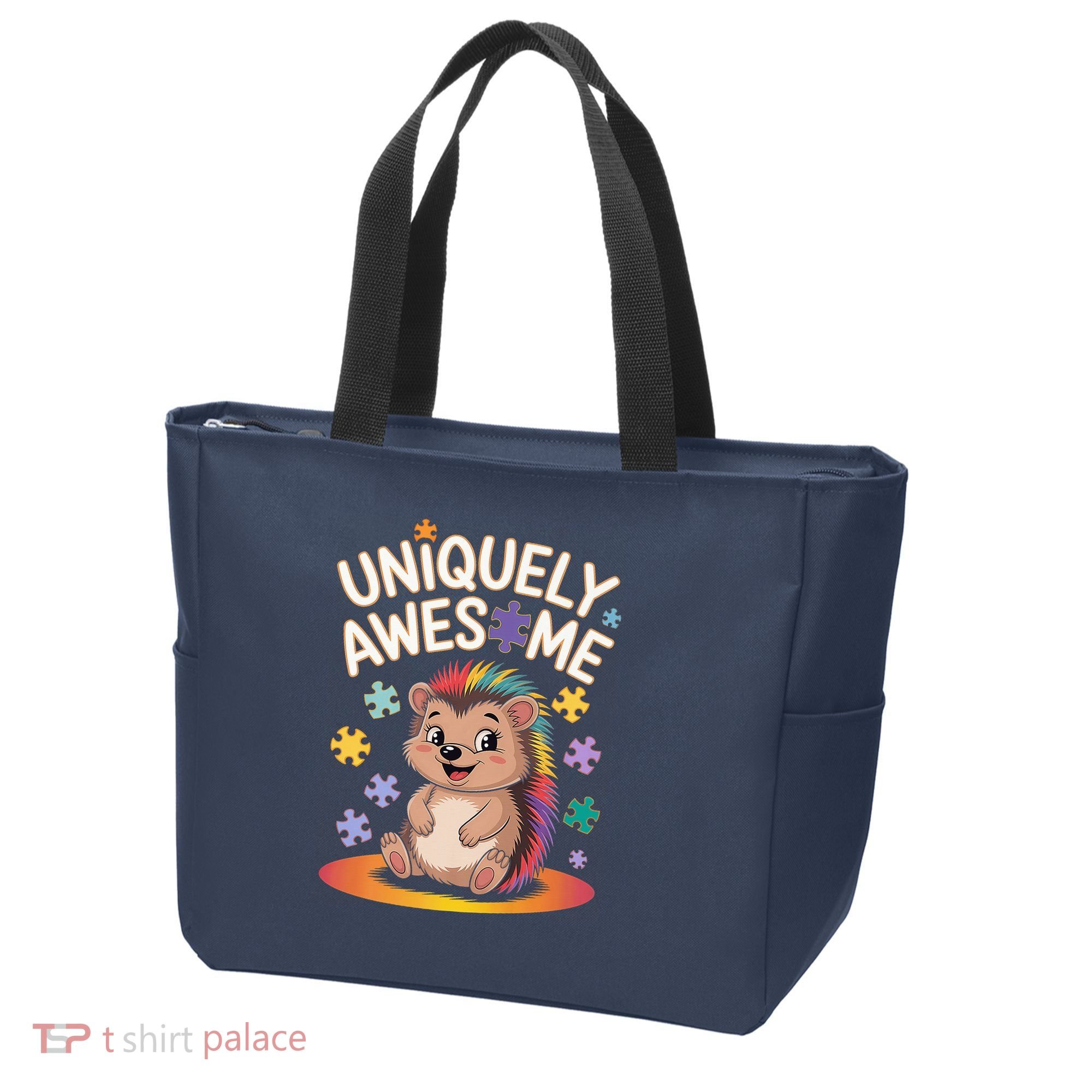 Autism Awareness Month Hedgehog Acceptance Neurodiversity Tote Bag