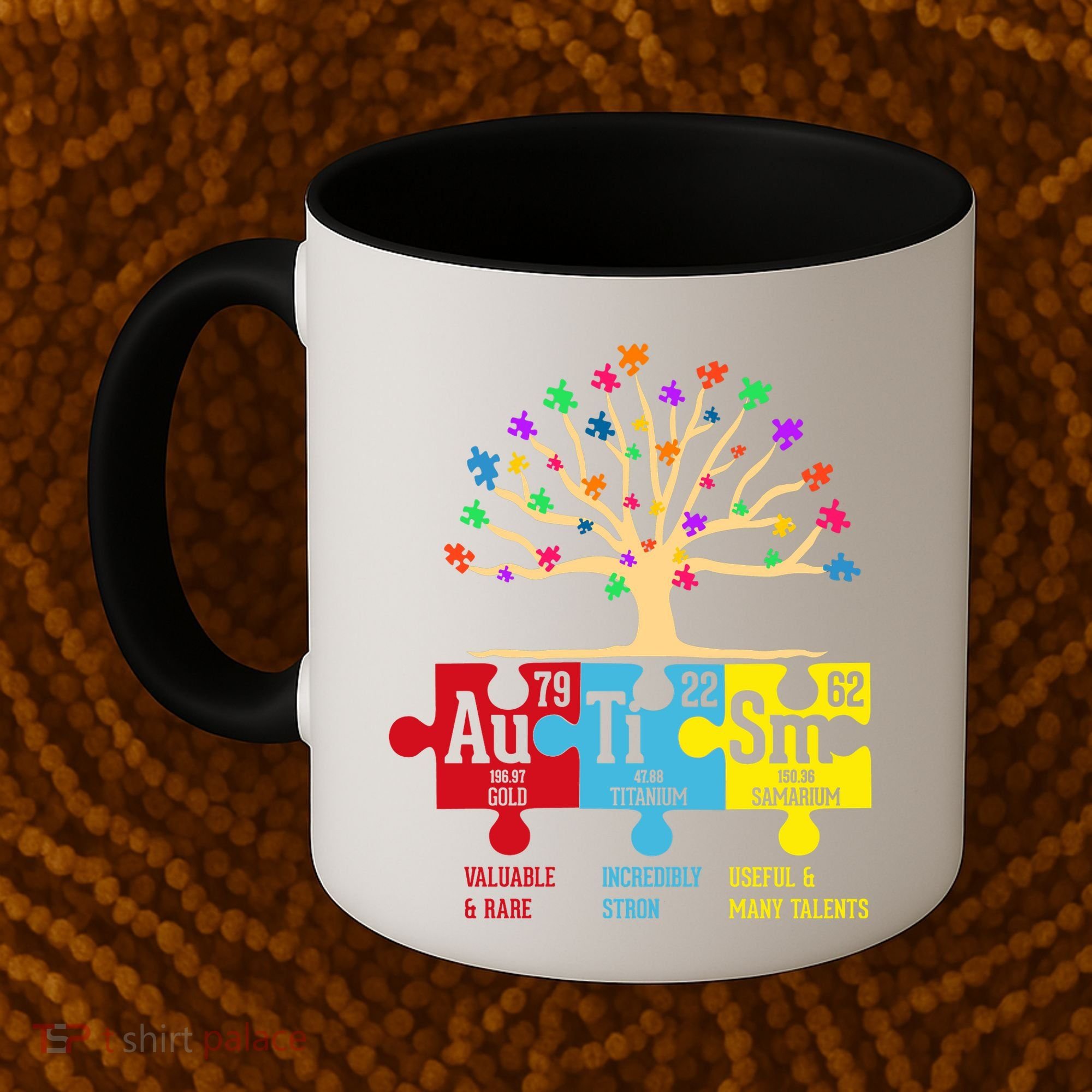 Autism Awareness Month Table Of Elements Coffee Mug