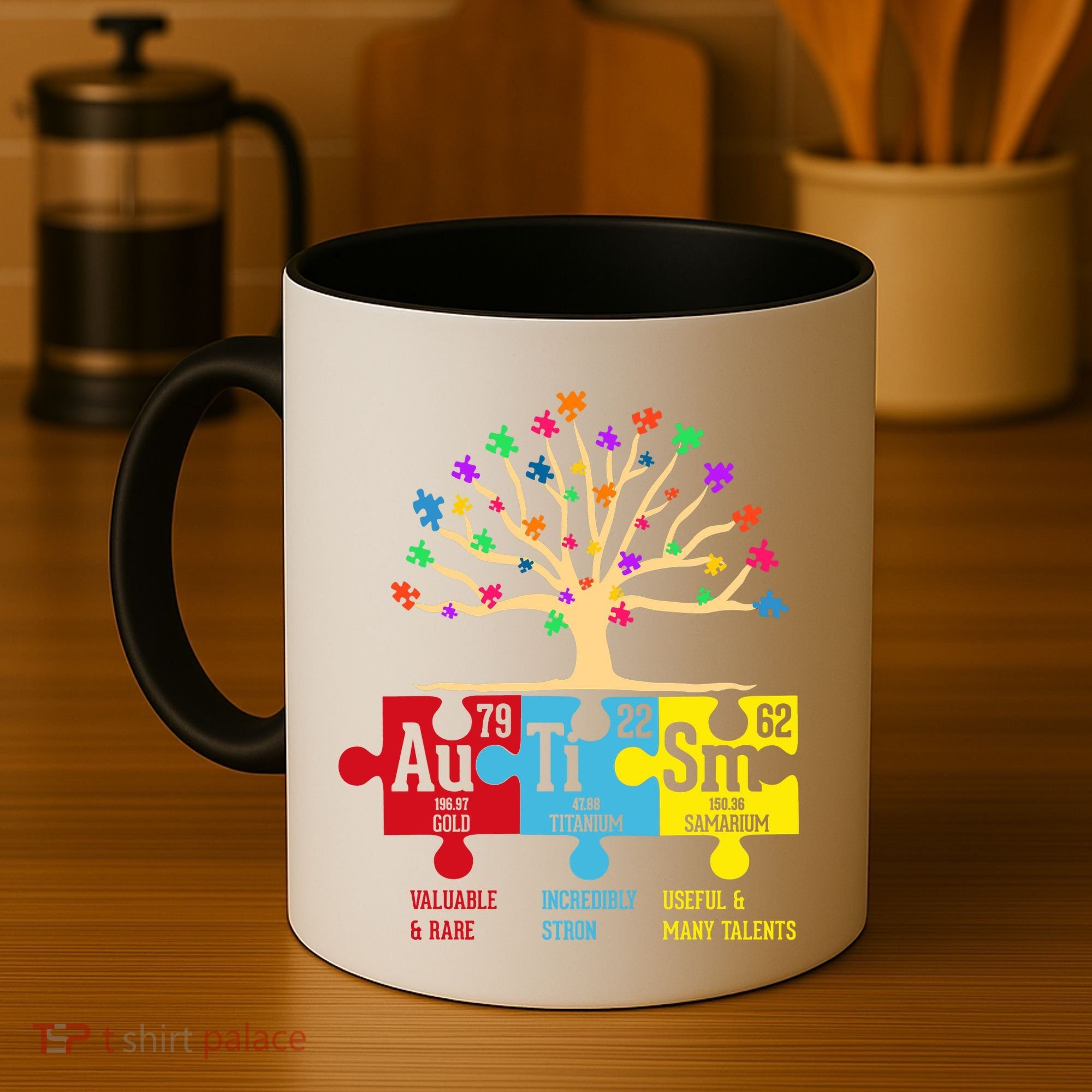Autism Awareness Month Table Of Elements Coffee Mug