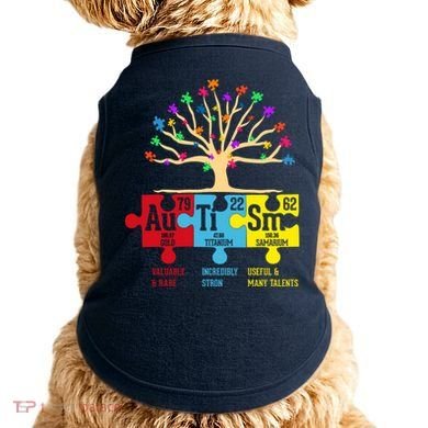 Autism Awareness Month Table Of Elements Doggie Tank