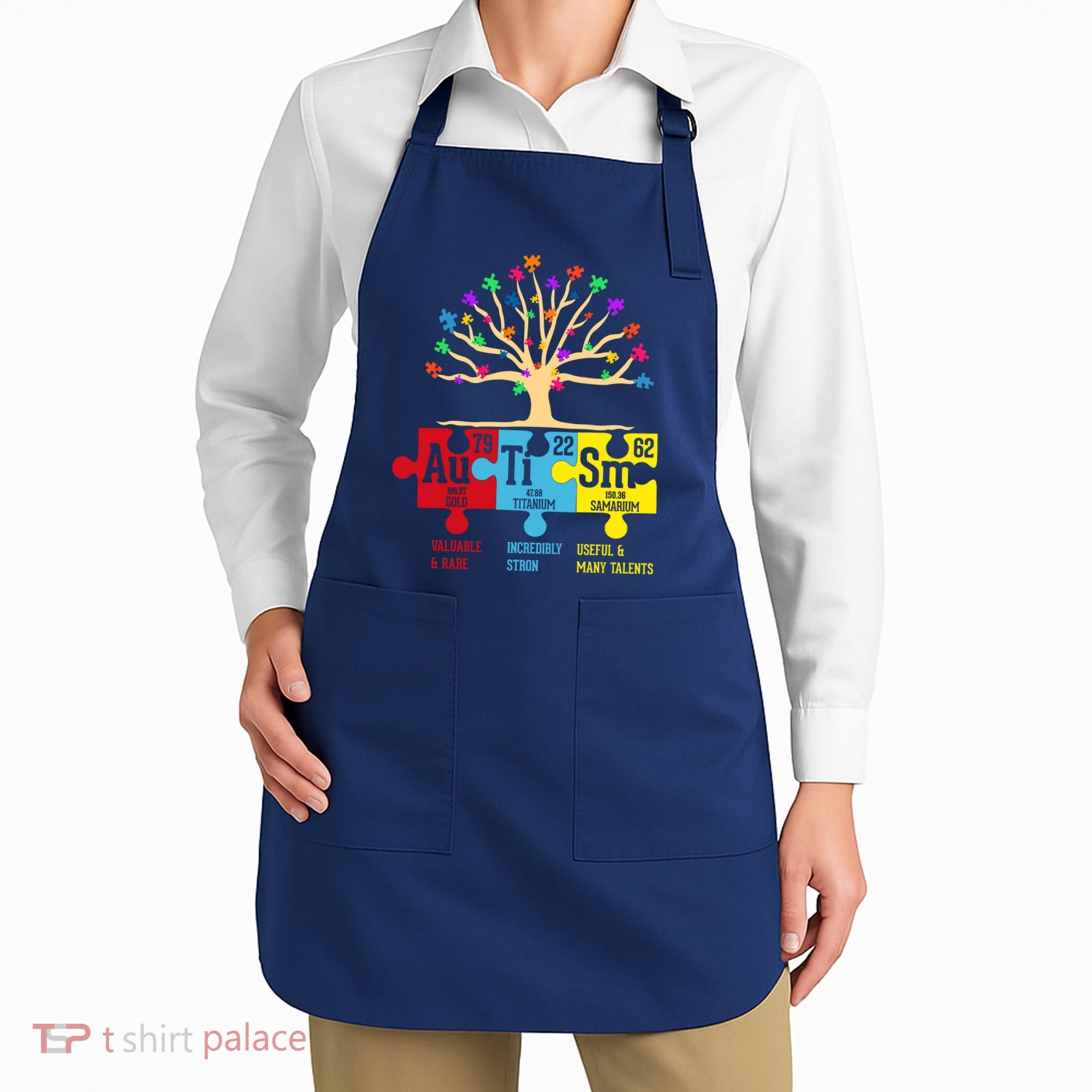 Autism Awareness Month Table Of Elements Apron