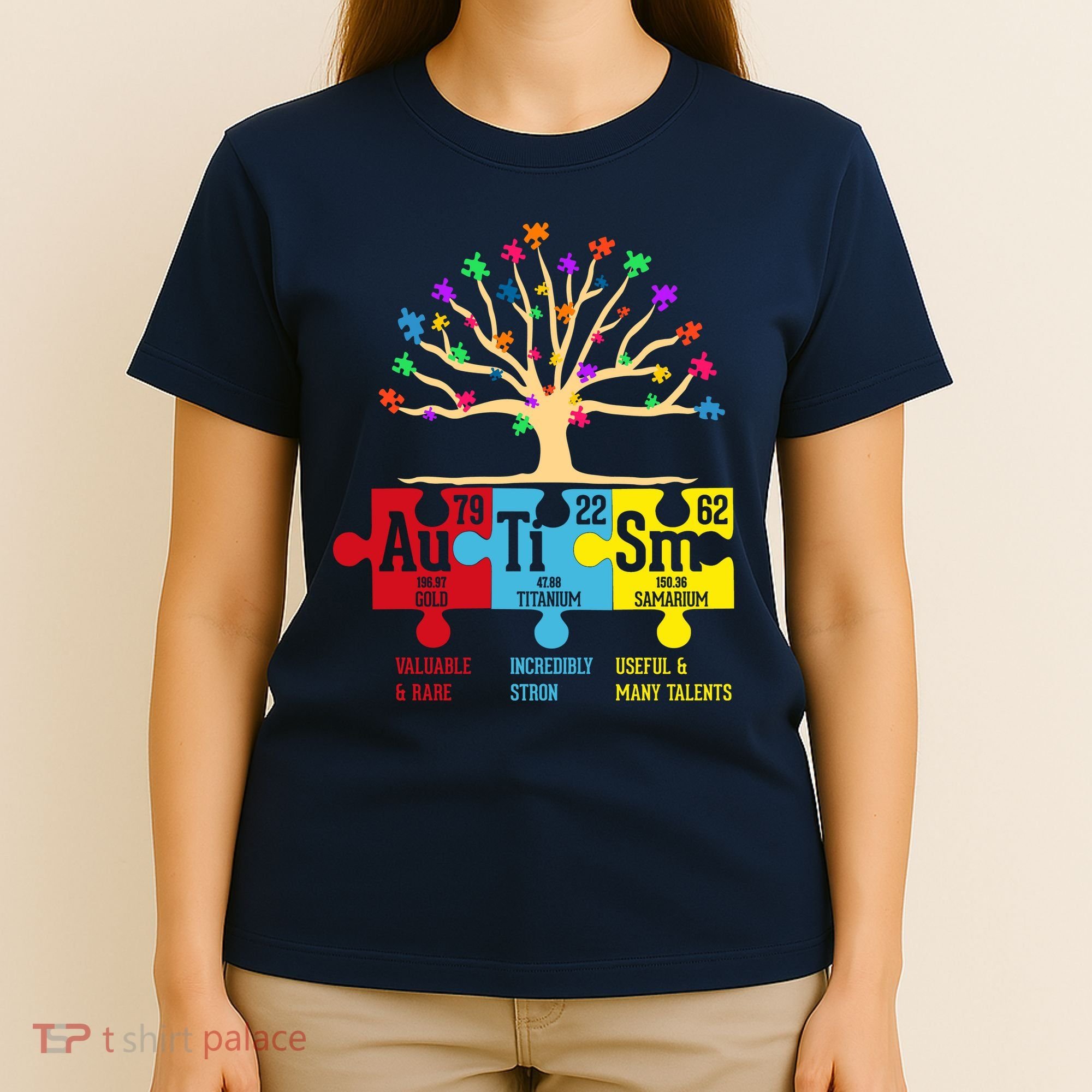 Autism Awareness Month Table Of Elements T-Shirt