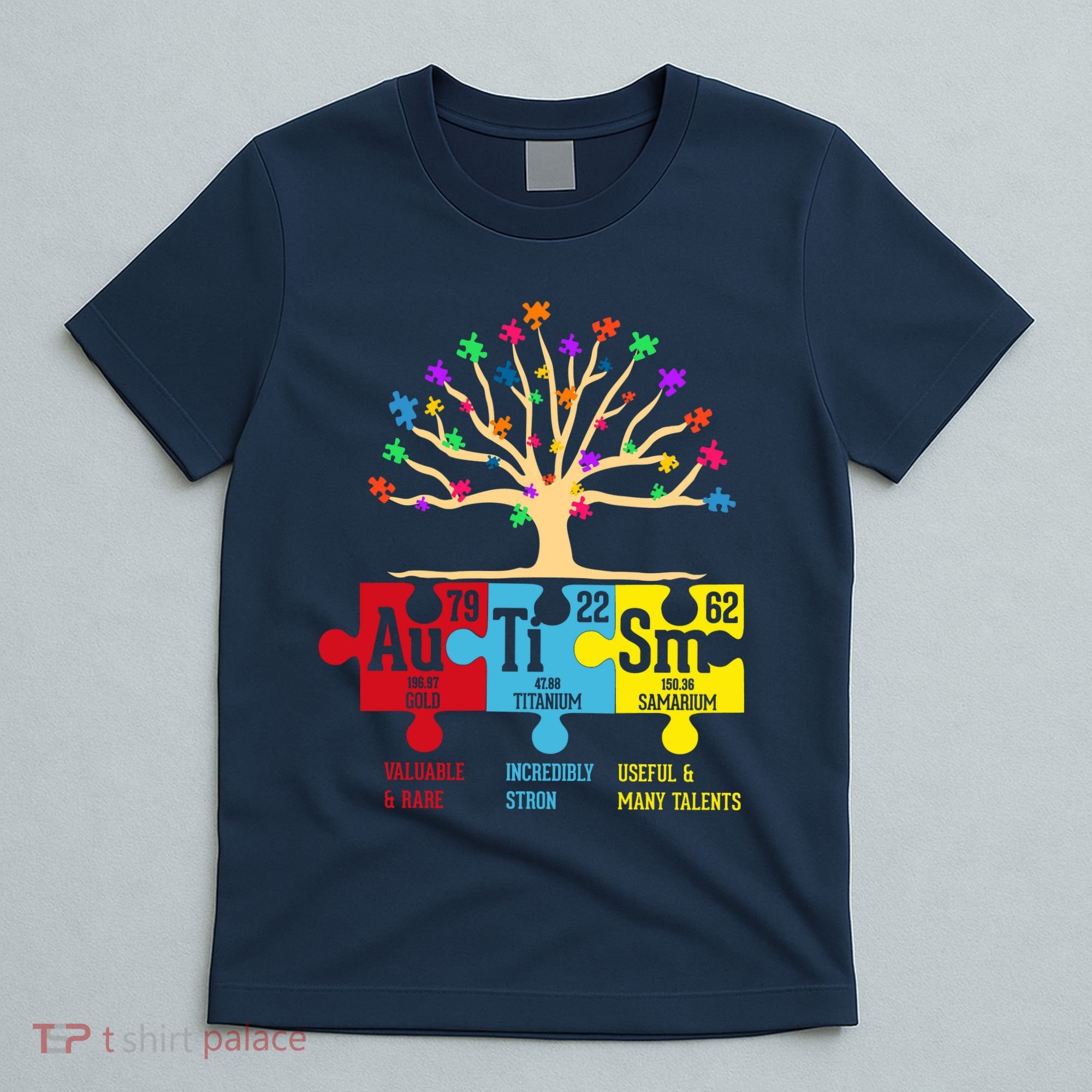 Autism Awareness Month Table Of Elements T-Shirt