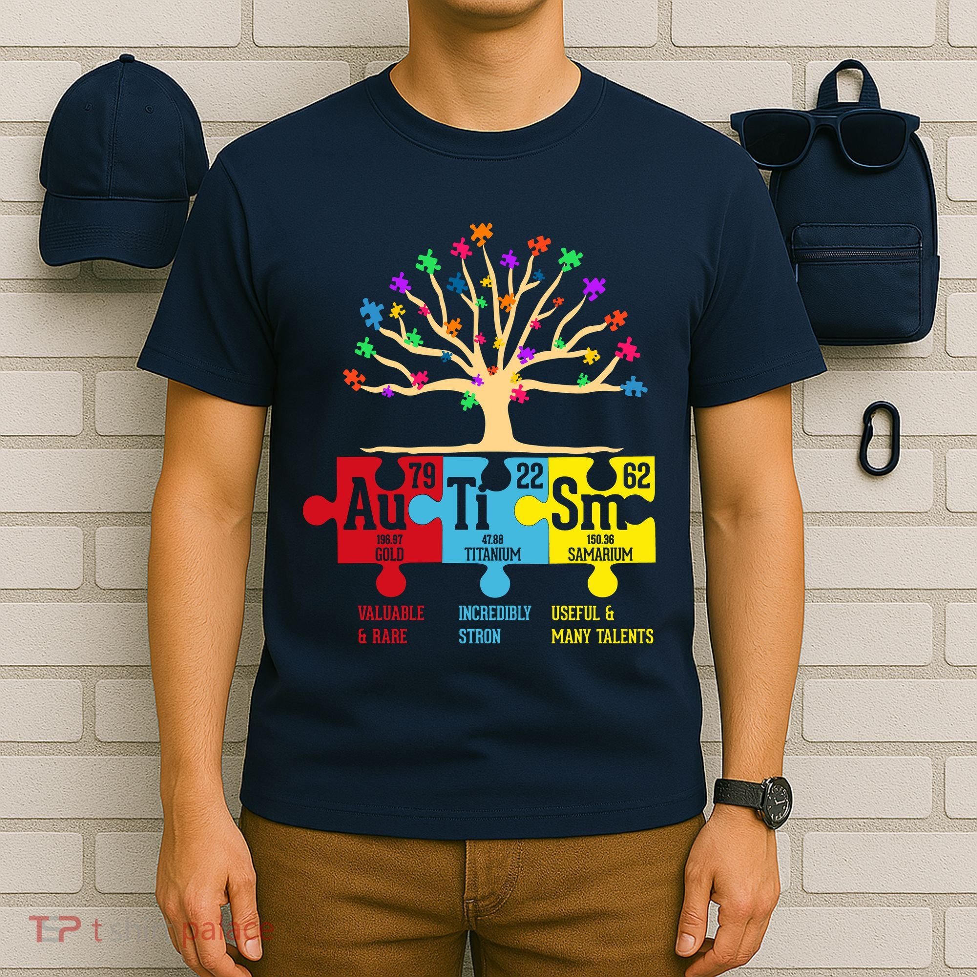 Autism Awareness Month Table Of Elements T-Shirt