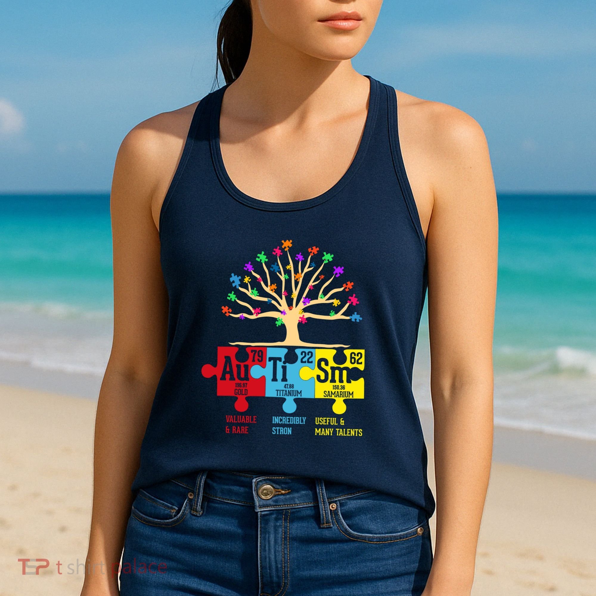 Autism Awareness Month Table Of Elements Women's Tank Top