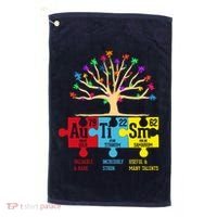 Autism Awareness Month Table Of Elements Golf Towel thumb 0