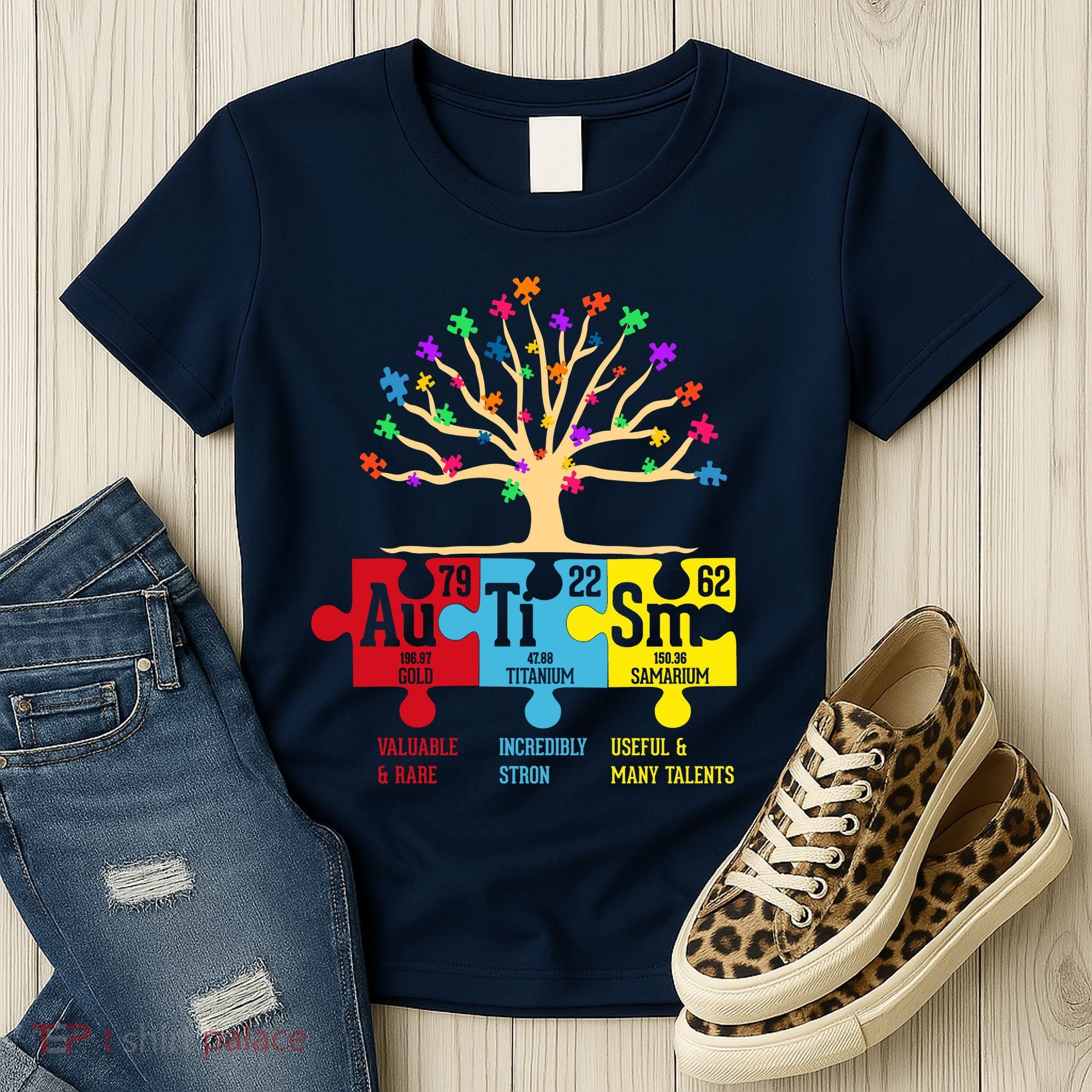 Autism Awareness Month Table Of Elements Women's T-Shirt