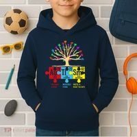 Autism Awareness Month Table Of Elements Kids Hoodie thumb 2