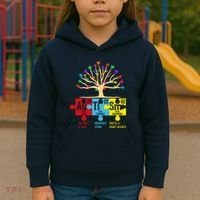 Autism Awareness Month Table Of Elements Kids Hoodie thumb 3