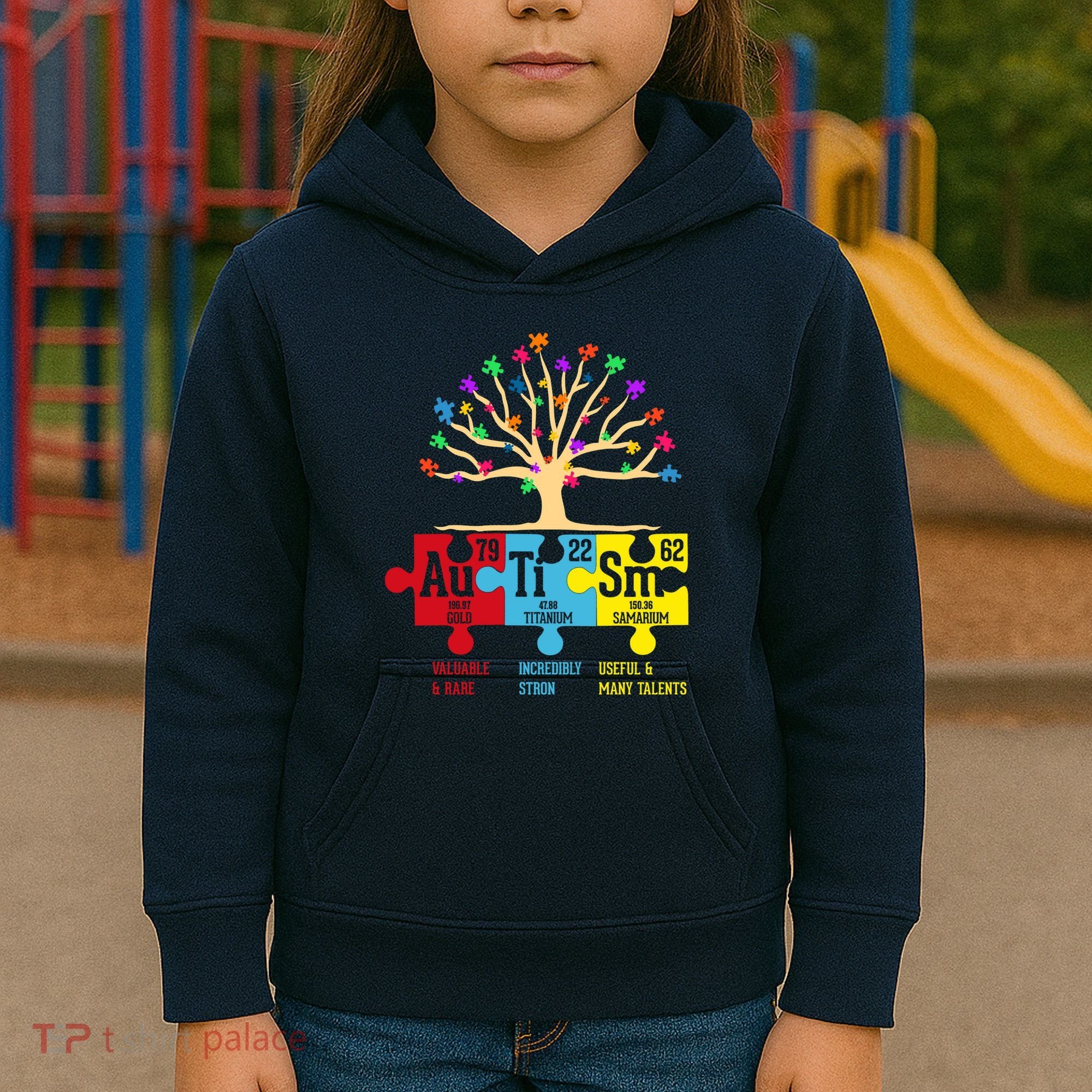 Autism Awareness Month Table Of Elements Kids Hoodie