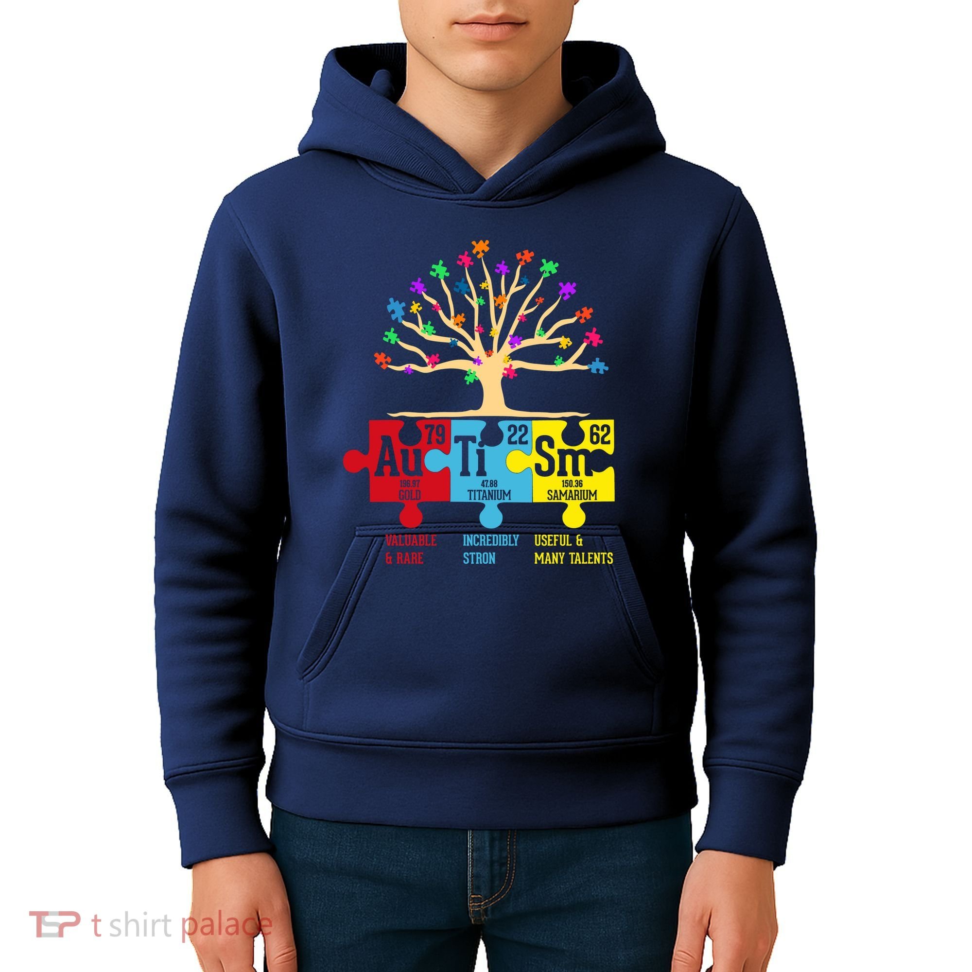 Autism Awareness Month Table Of Elements Kids Hoodie