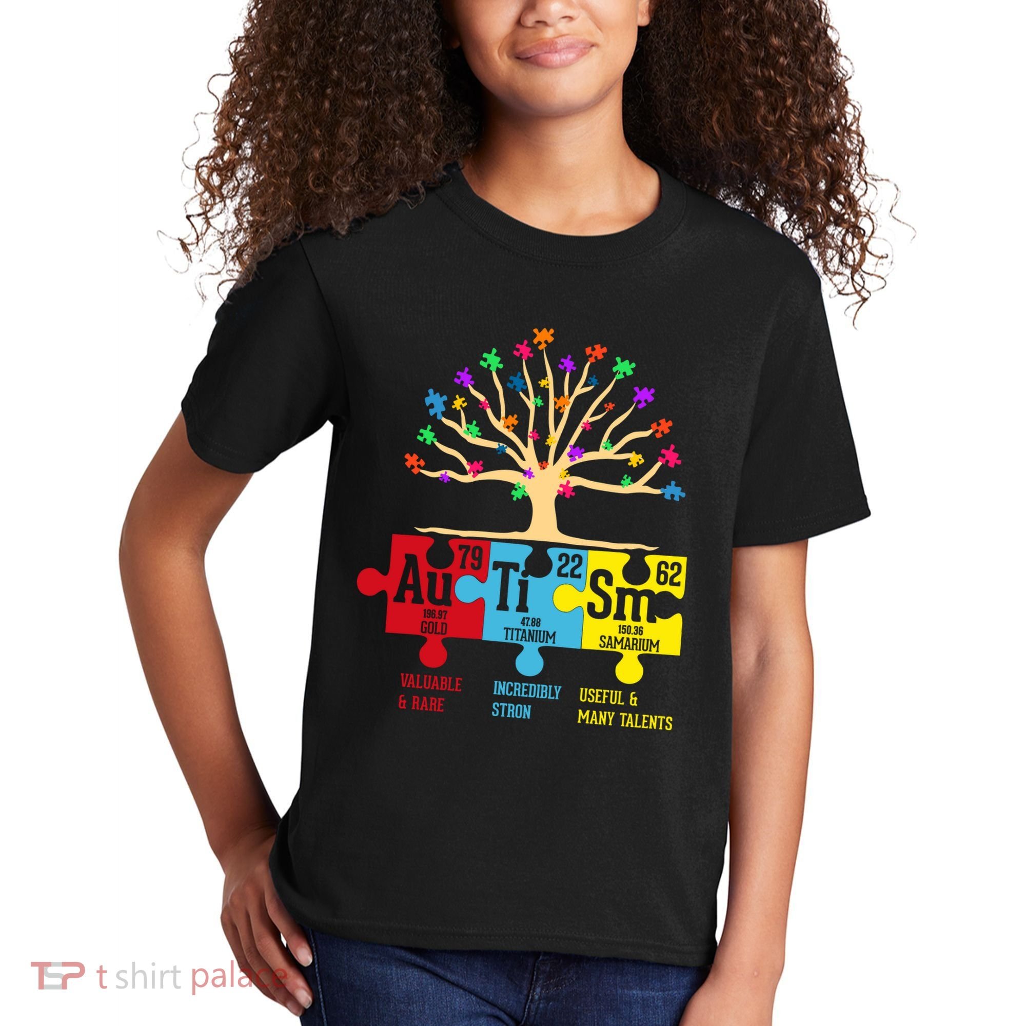 Autism Awareness Month Table Of Elements Kids T-Shirt