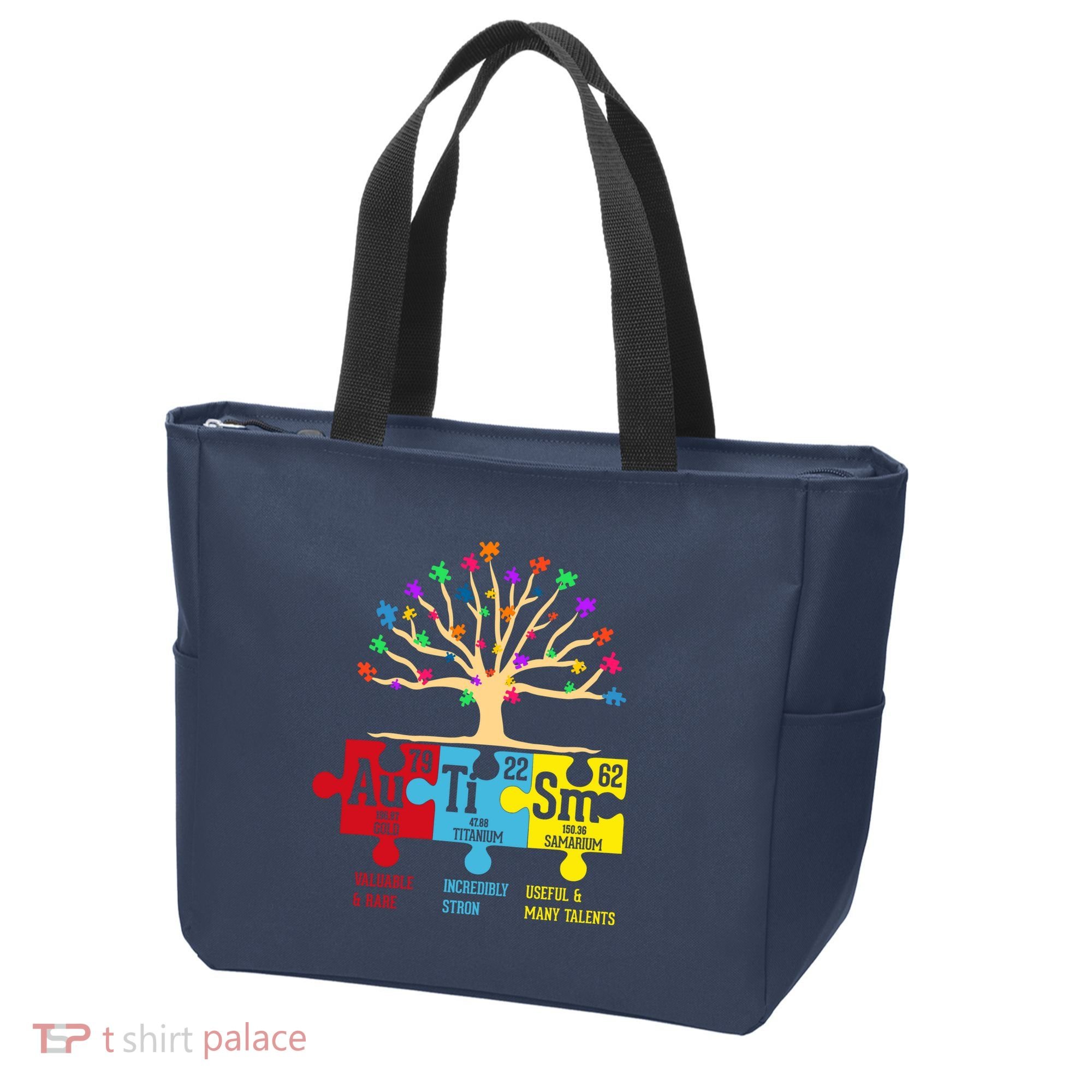 Autism Awareness Month Table Of Elements Tote Bag