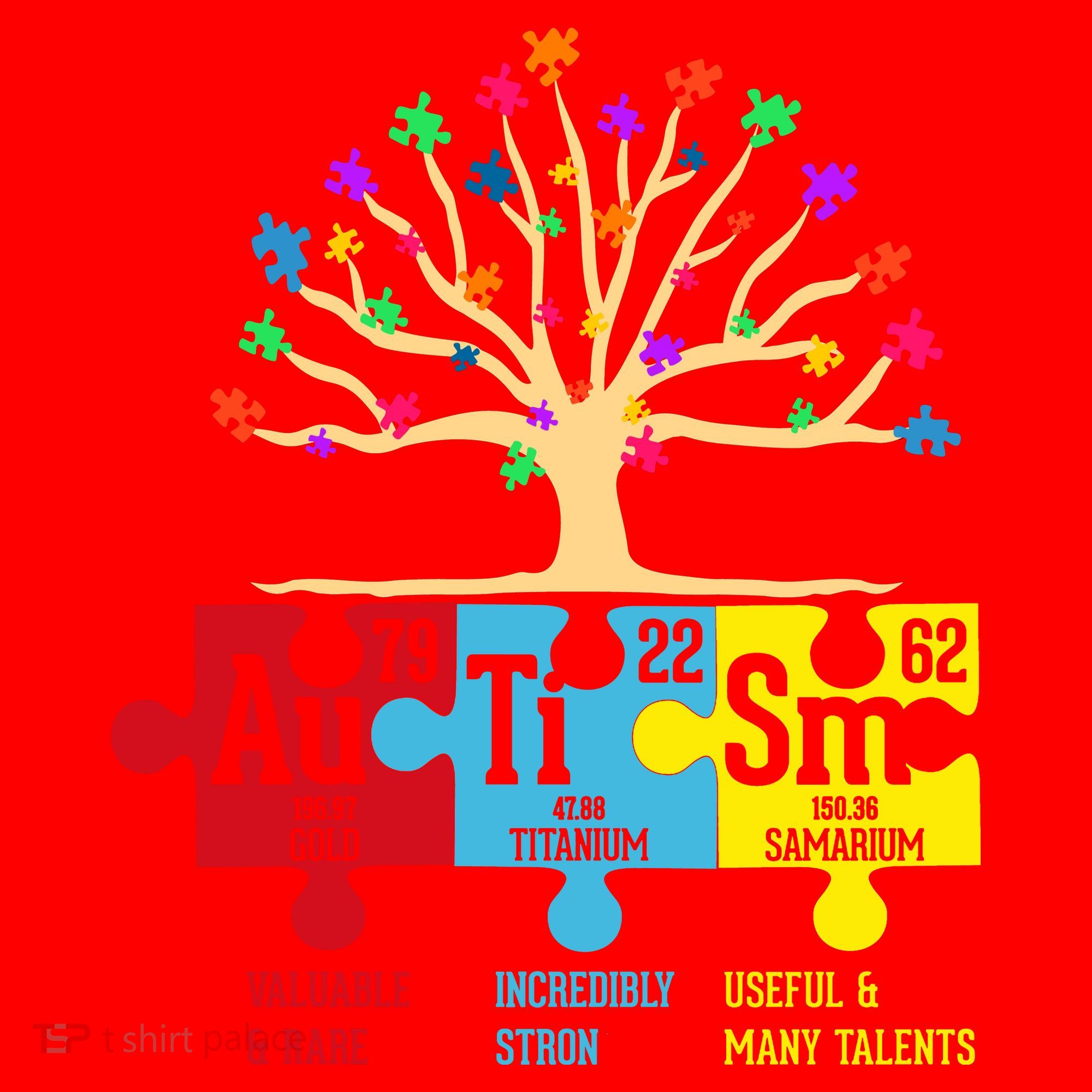 Autism Awareness Month Table Of Elements Santa Hat