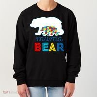 Autism Awareness Mama Bear Autistic Mom Gift Women's Sweatshirt thumb 0